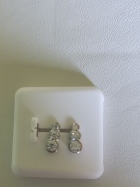 Sterling Silver Moissanite Drop Earrings
